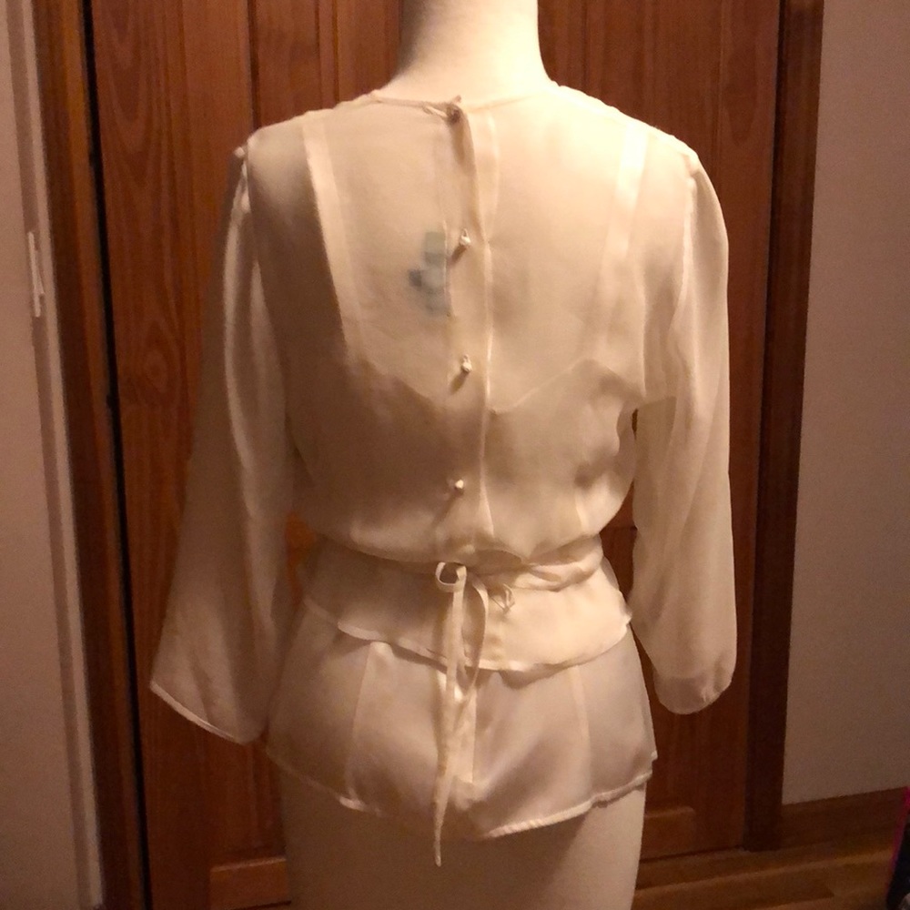 Morgane Le Fay saber silk blouse with silk cami M - Picture 2 of 14